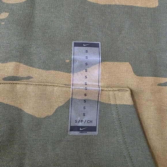 Nike Sportswear N7 Camo Fleece Hoodie Men's Small Olive Green New LE SFB4050-368 - Picture 3 of 8
